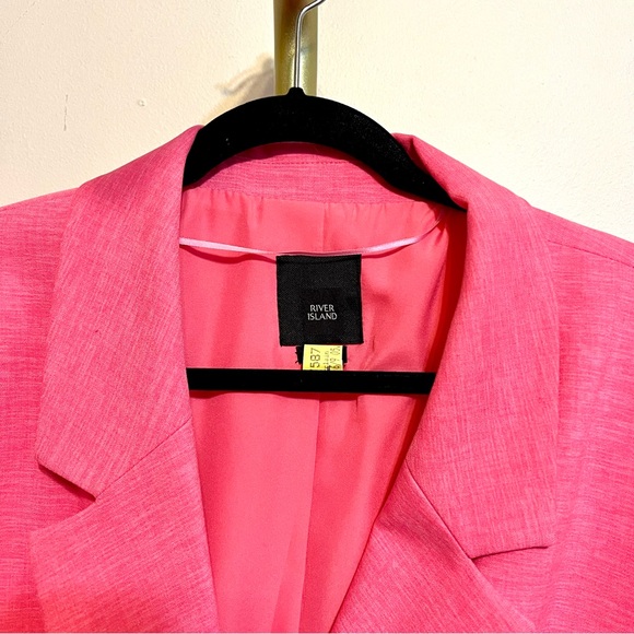 River Island Double-breasted Pink Blazer - Picture 2 of 4